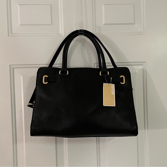 Michael Kors Hamilton Large Pebble Grain Black Leather EW Tote Retail $3… - Picture 8 of 13
